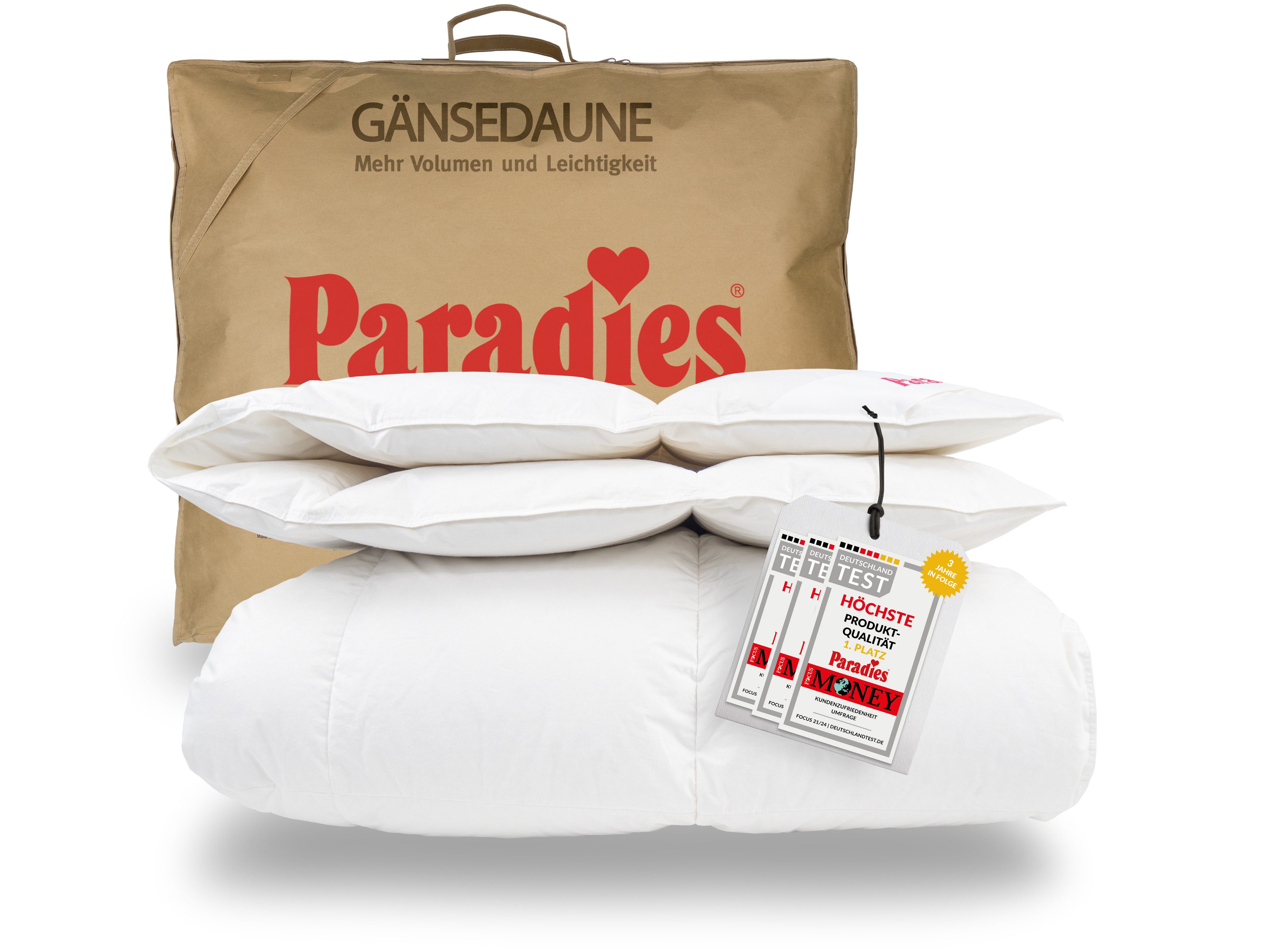 Paradies Gänsedaunenbettdecke Gabi 90, Füllung: 90% Daunen, 10% Federn, Bez günstig online kaufen