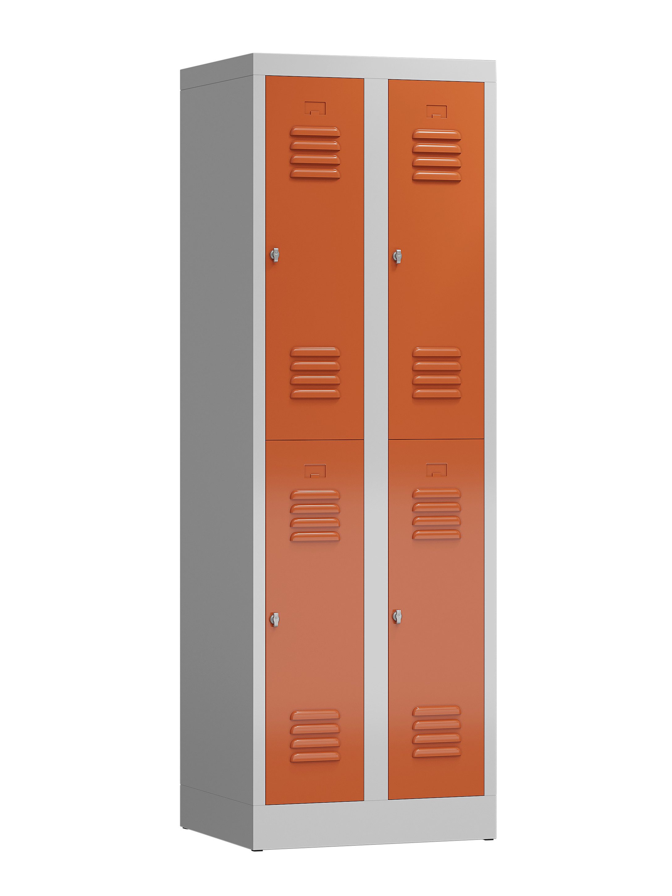 Steelboxx Spind Spind Kleiderspind 2 Abteile 4 Fächer, 1800 x 600 x 500 mm (1-St) Komplett verschweißt und montiert - keine Montage erforderlich