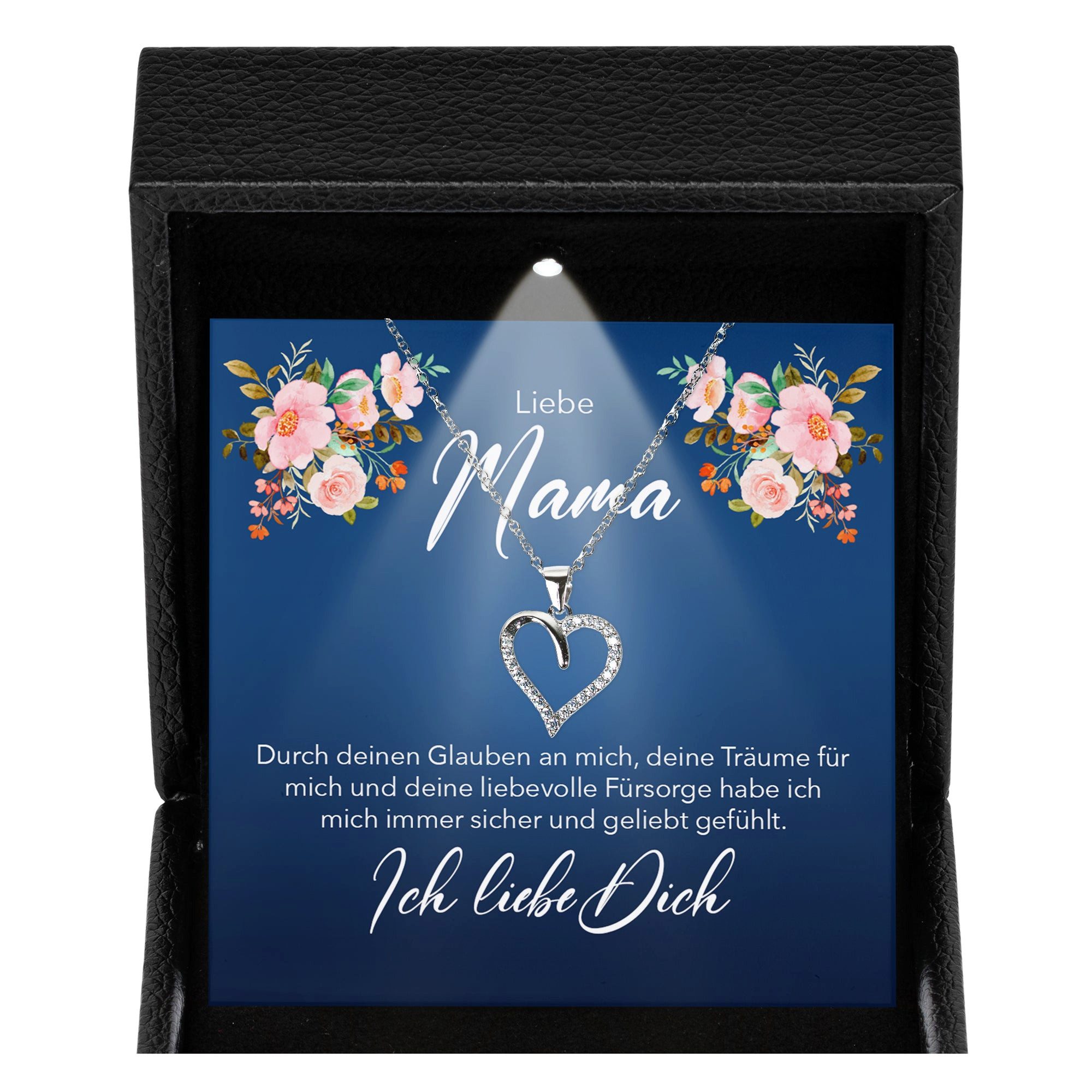 Valentinstagsgeschenk 22Feels Schmuckset Liebe Mama Geschenk Muttertag Frauen Halskette Damen Herz Collier (Geschenkset), Silber 925/000, Geschenkset