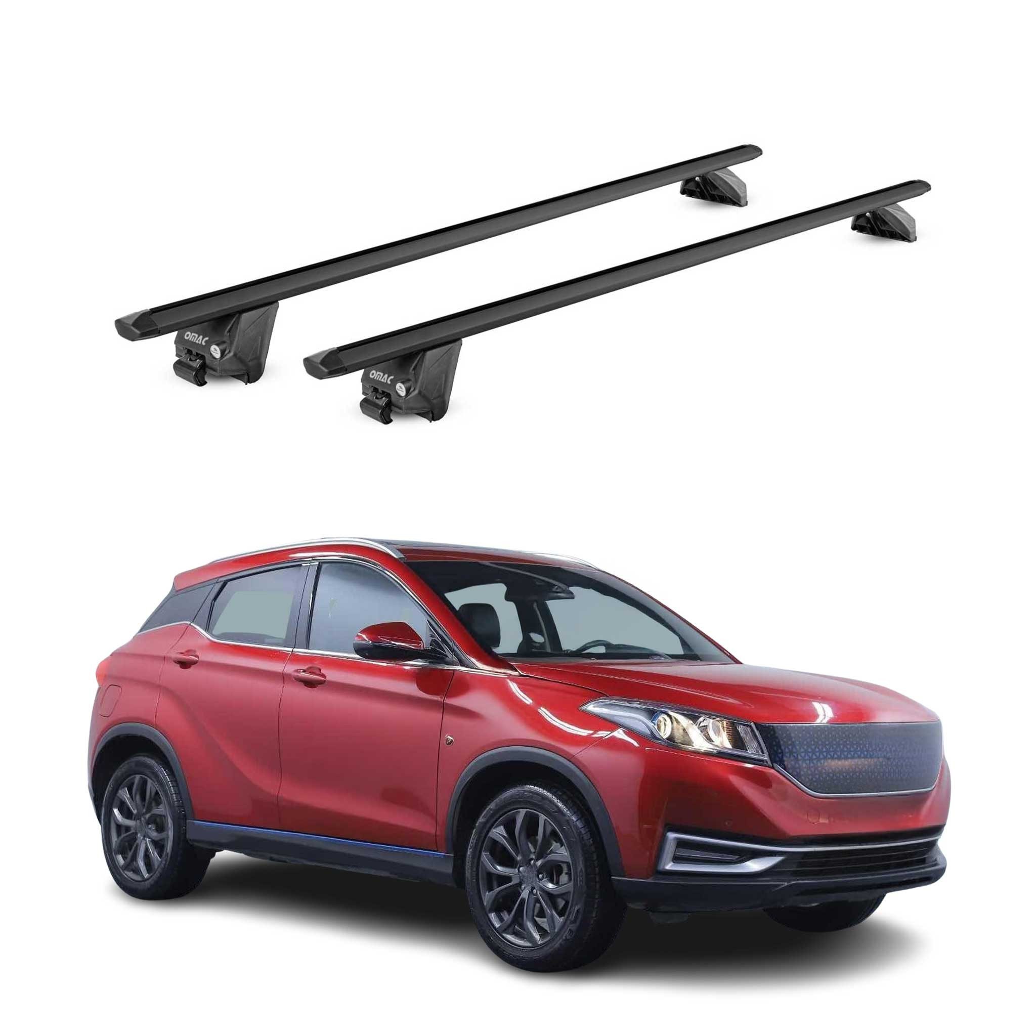 Dachträger Aluminium für Seres 3 2020-2025 Schwarz 2 tlg ABE