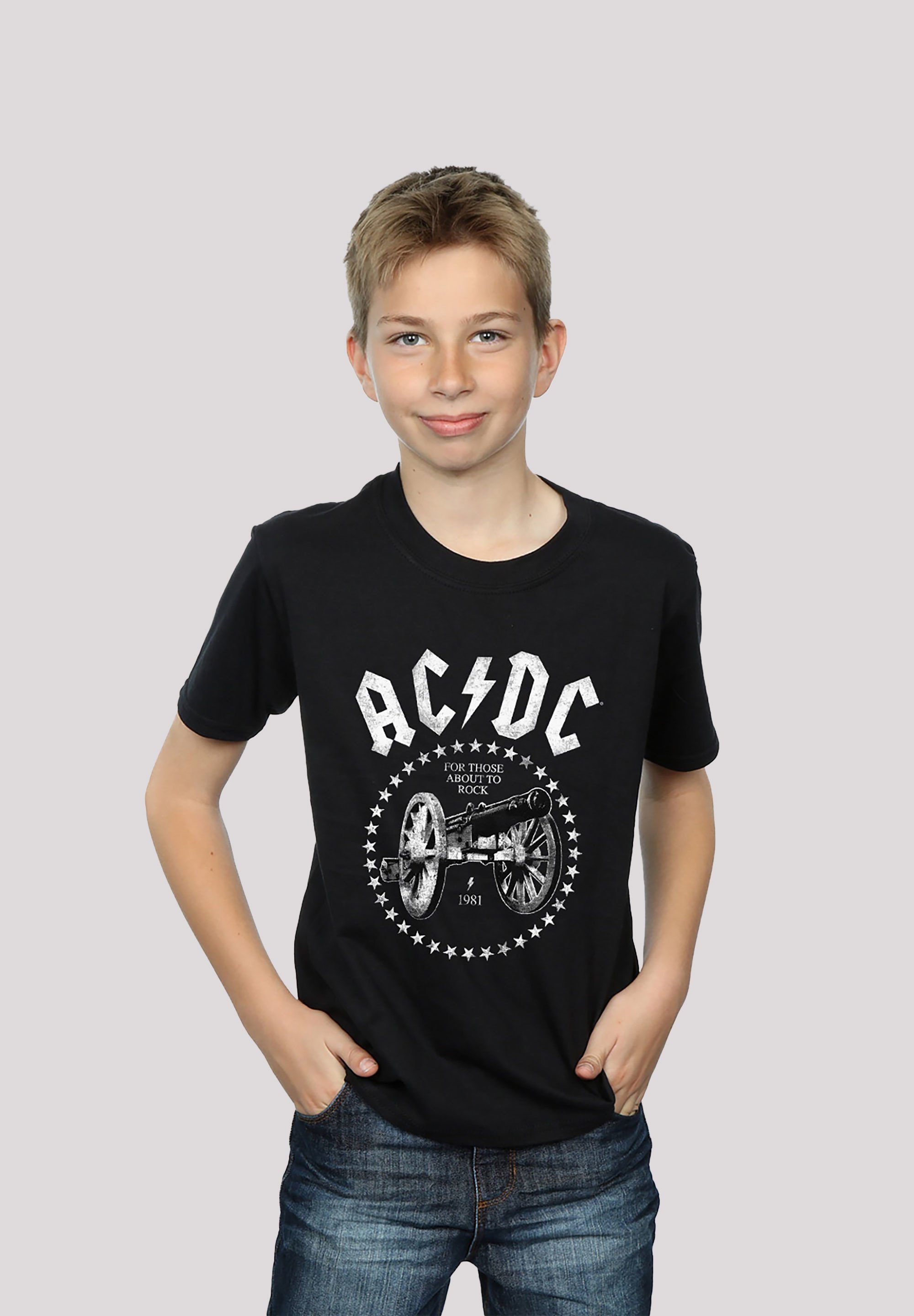 F4NT4STIC T-Shirt ACDC We Salute Herren für You Kinder Kanone Print &