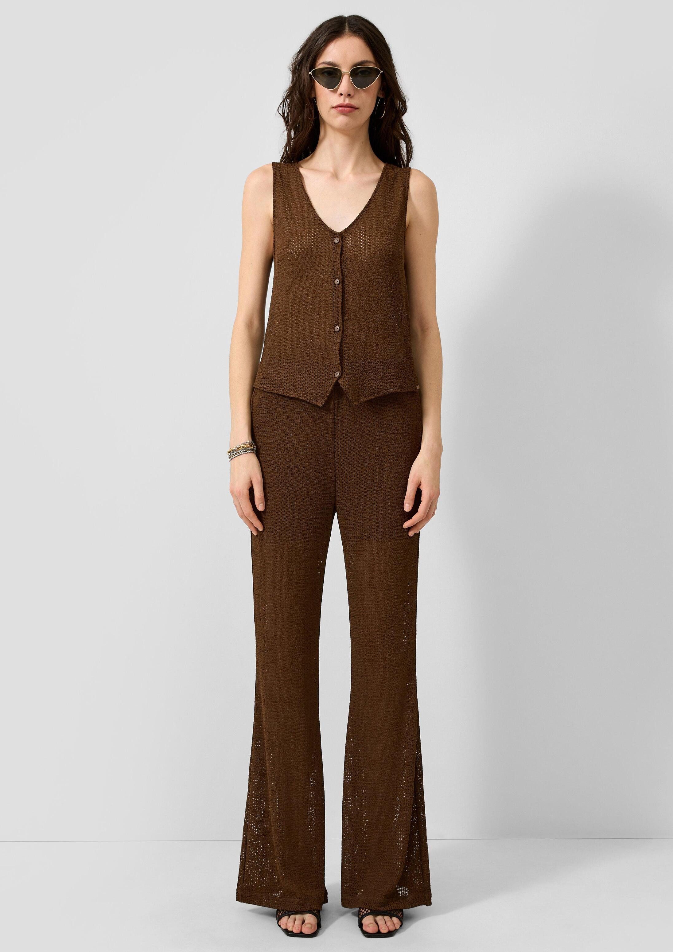 QS Chinos Hose Strukturierte Jerseyhose