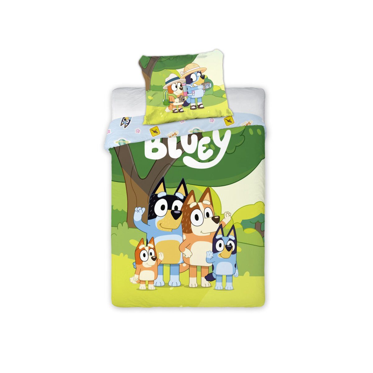 Bluey Kinderbettwäsche Bluey Family Snuggle Bettwäsche 140x200 cm
