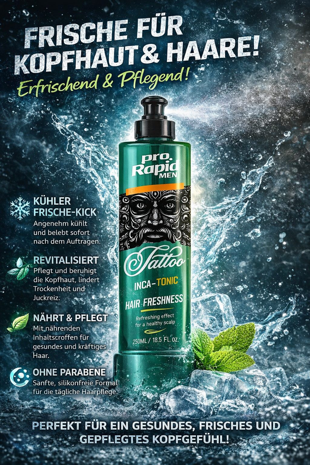 Pro Rapid Men Haartonikum Pro Rapid INCA - TONIC HAIR FRESHNESS 250 ML