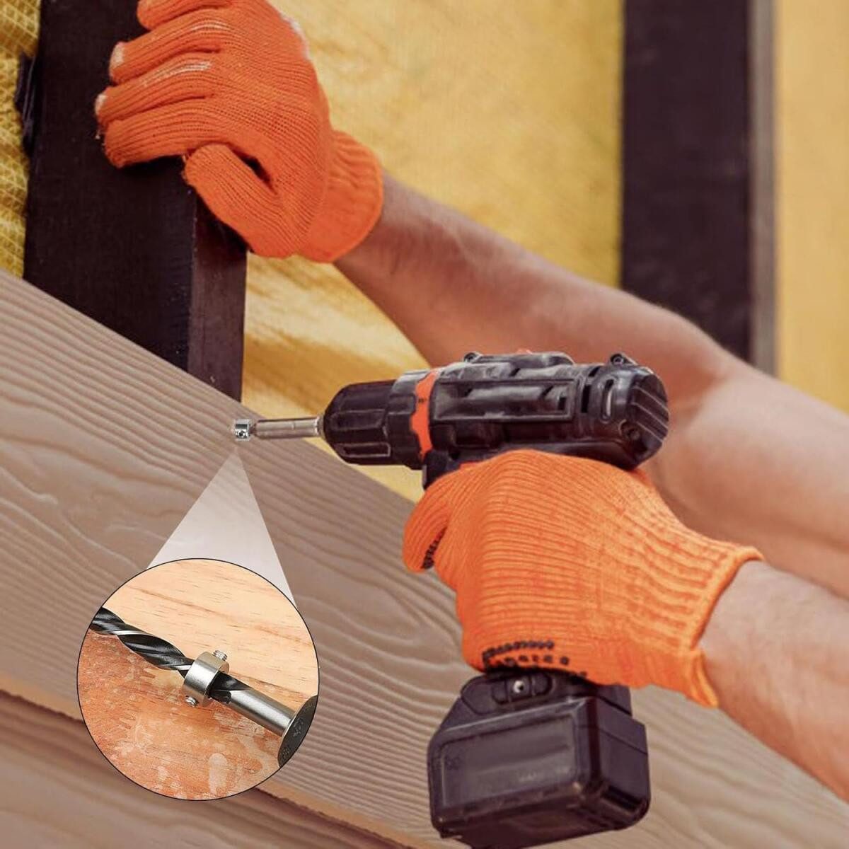 FuxFuis Tiefenanschlagringe Set 9-teilig - Bohrtiefenbegrenzer 3-12mm