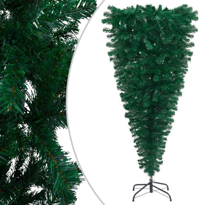 vidaXL Künstlicher Weihnachtsbaum Künstlicher Weihnachtsbaum mit Ständer Umgekehrt Grün 120 cm