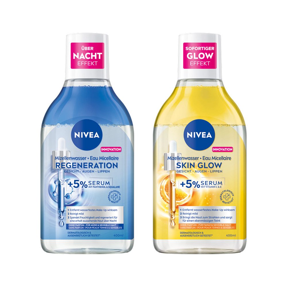 Gesichtspflege Skin Glow Mizellenwasser 400ml + Regeneration 400ml
