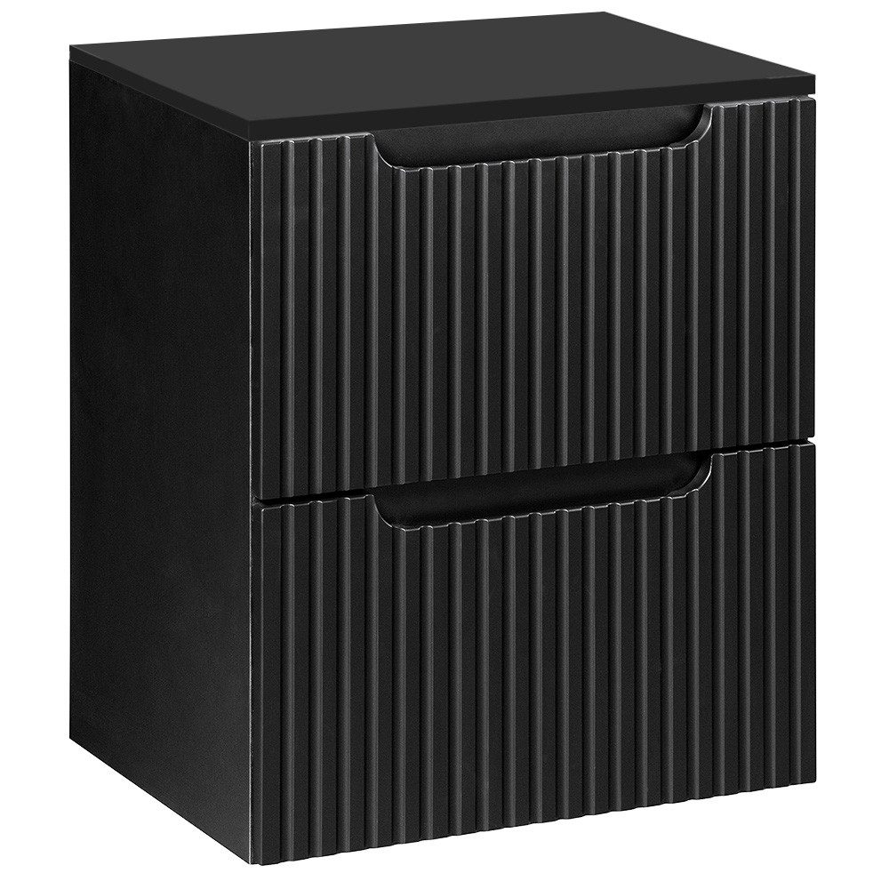 Lomadox Waschbeckenschrank NEWPORT-56-BLACK 50 cm Waschtisch-Unterschrank günstig online kaufen