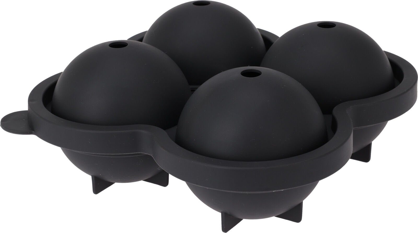 Spetebo Eiswürfelform Silikon Eiswürfelform XL Kugel - 4er / je 6 cm, (Ein Stück 1-tlg), Eiswürfelschale für 4 große Kugeln