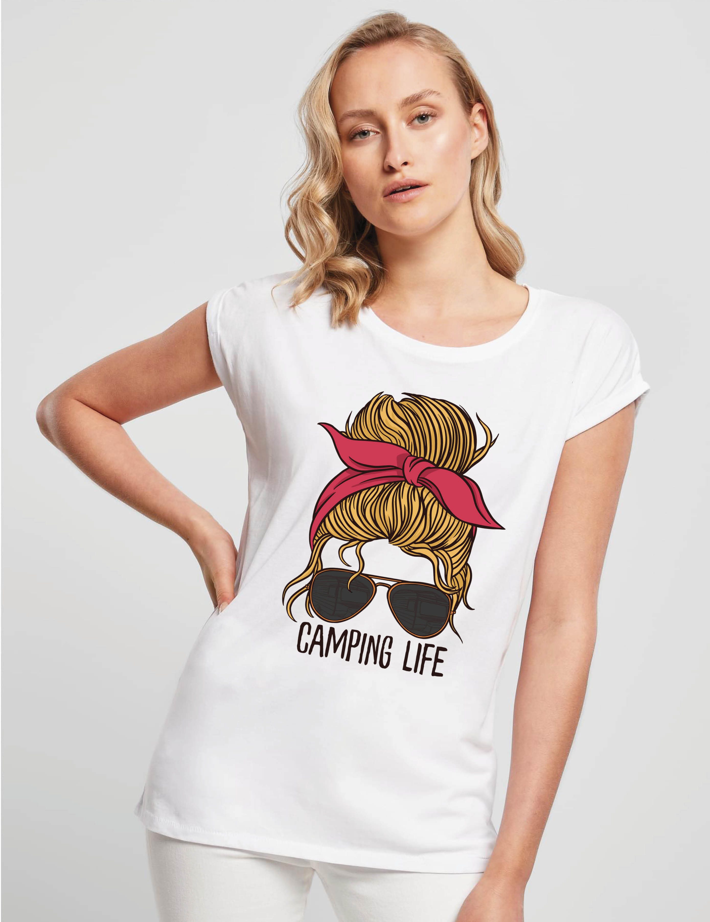 Youth Designz Print-Shirt "Camping Life Frau" günstig online kaufen
