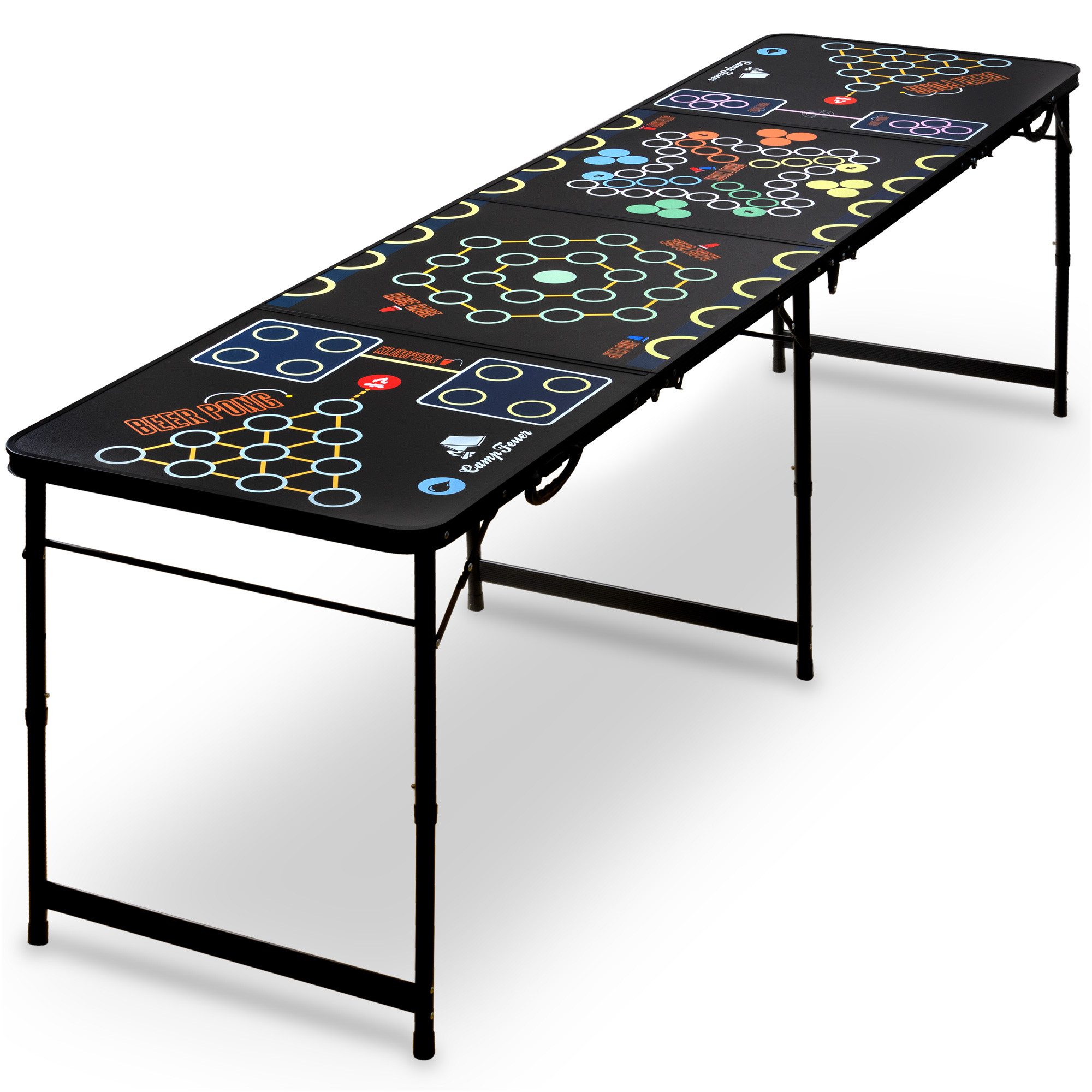 Spielzeug-Gartenset Bierpong Tisch, Klappbarer 6 in 1 Party Multigame Tisch, Trinkspiel