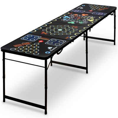 CampFeuer Spieltisch Bierpong Tisch, Klappbarer 6 in 1 Party Multigame Tisch, Trinkspiel, (1-tlg)