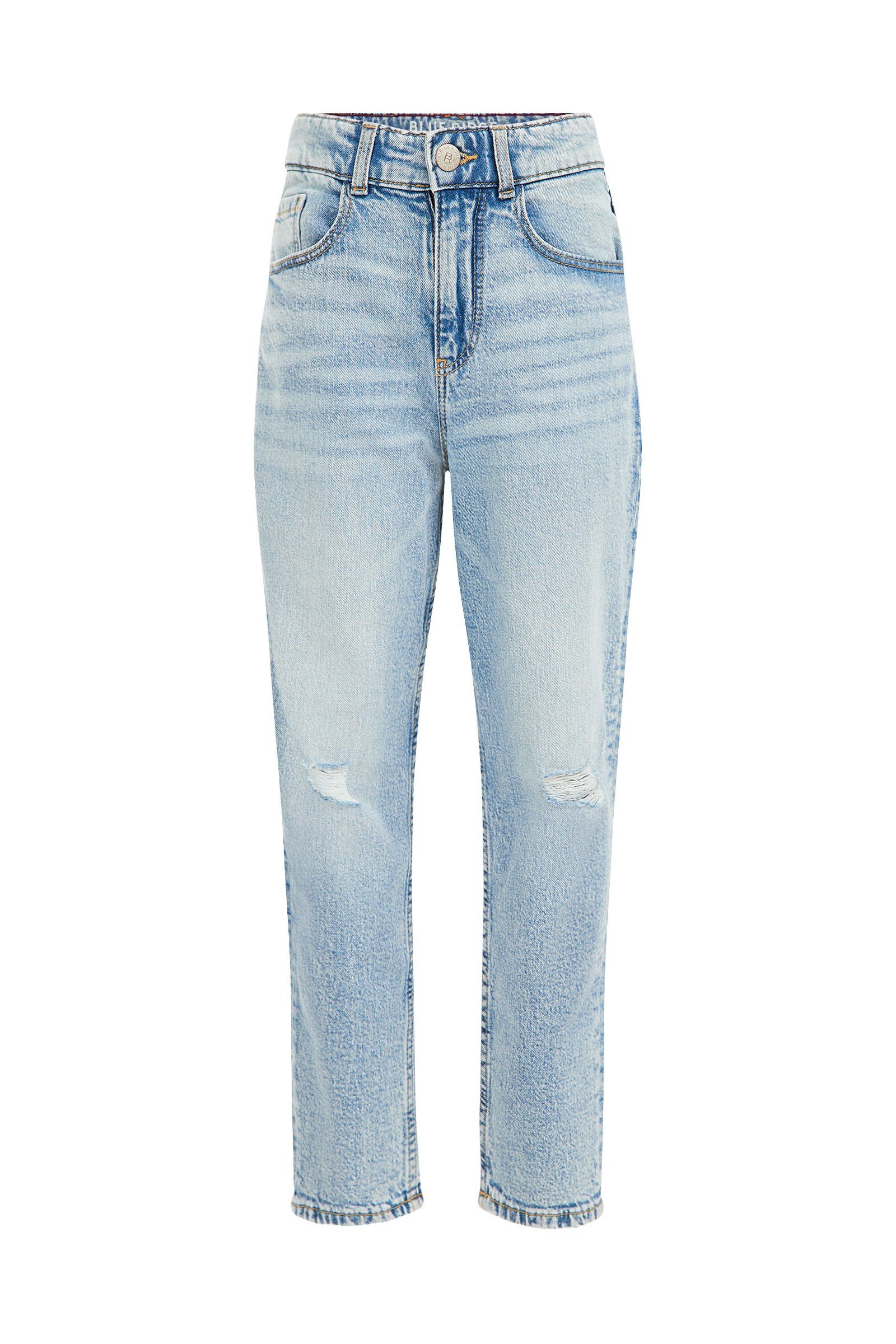 (1-tlg) Fashion Eisblau Mom-Jeans WE