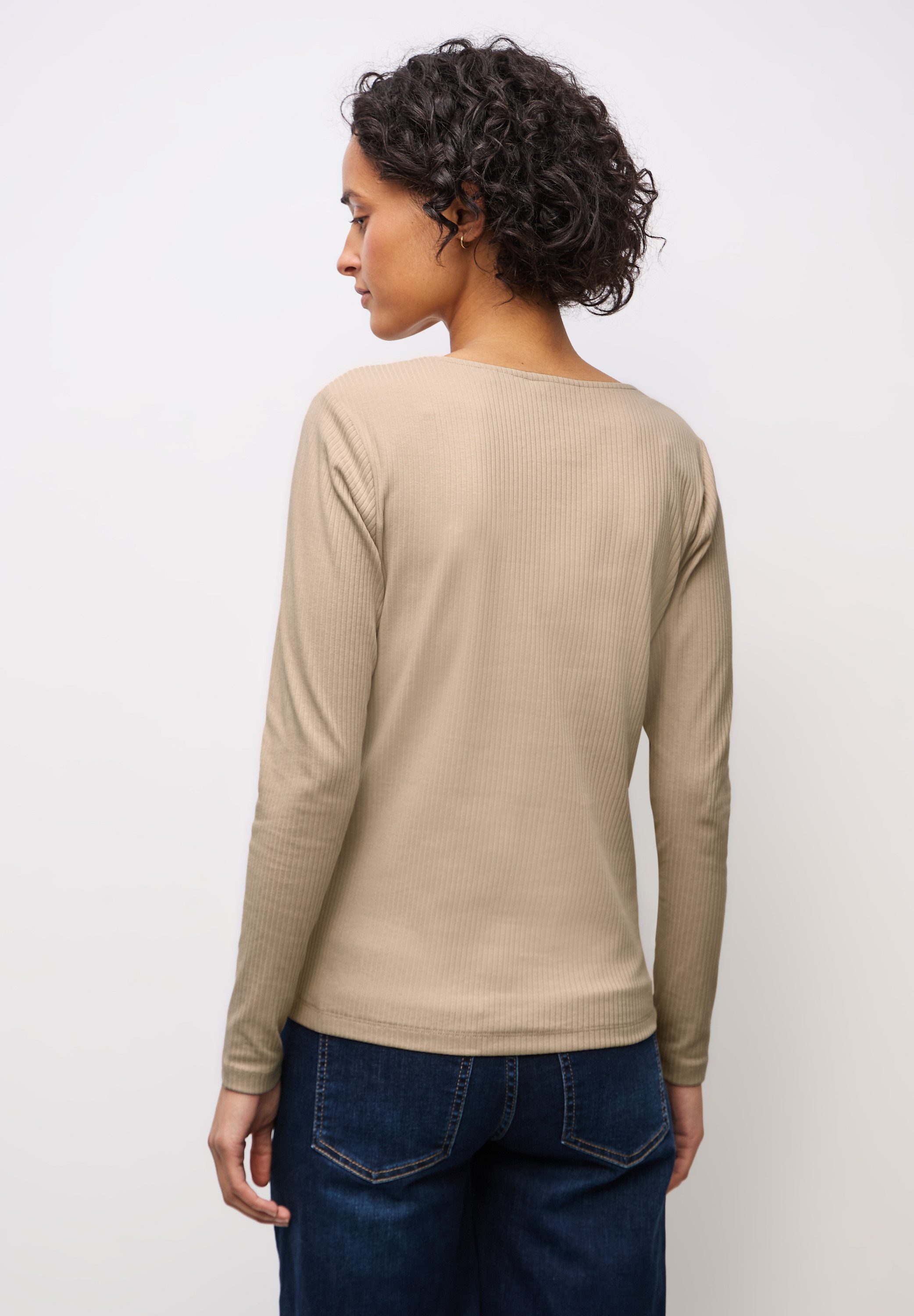 STREET ONE Langarmshirt mit Herzausschnitt günstig online kaufen