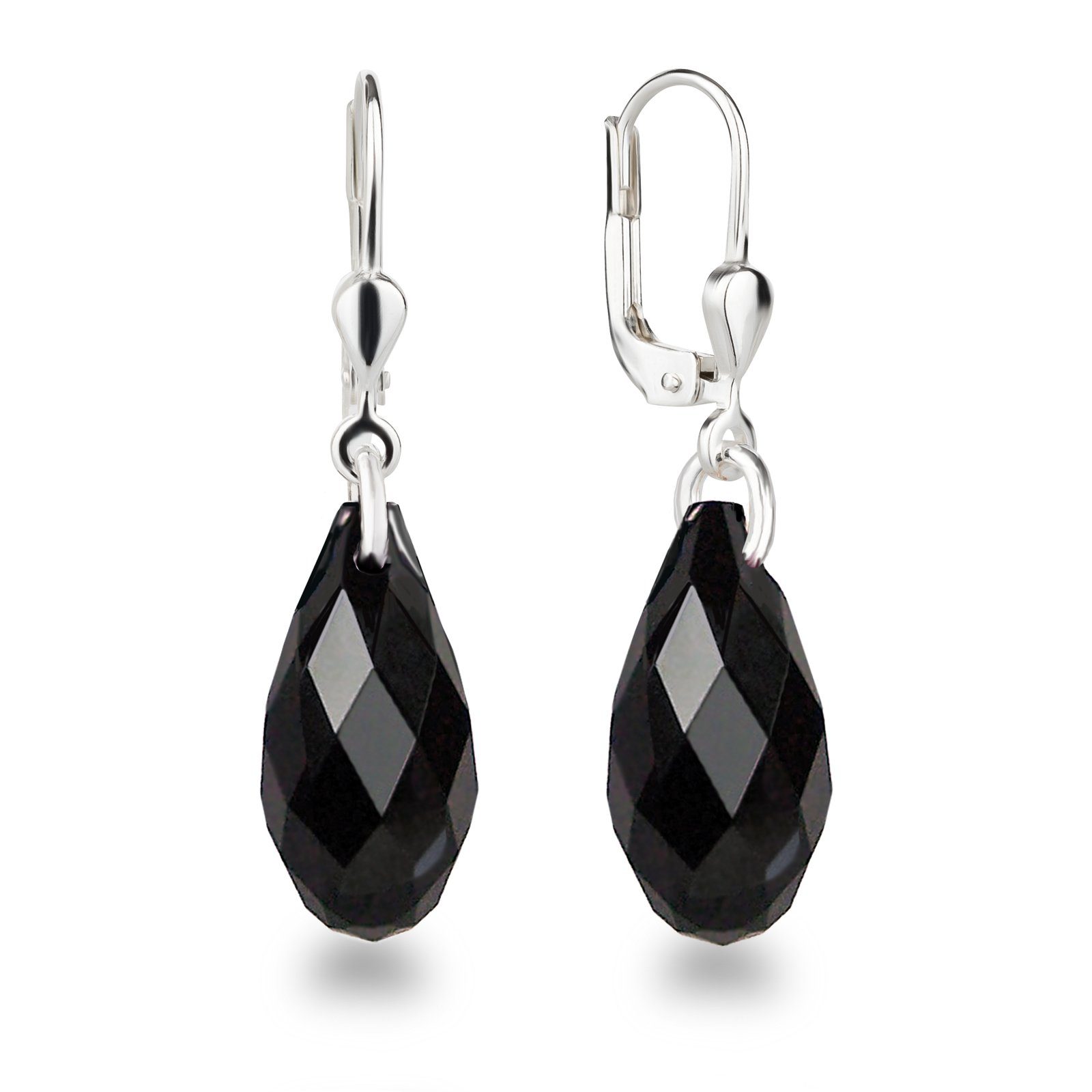 Schöner-SD Paar Серьги Tropfen Kristall Hänger Tropfen hängend 925 Silber mit Markenkristall, Серьги für Mädchen und Damen