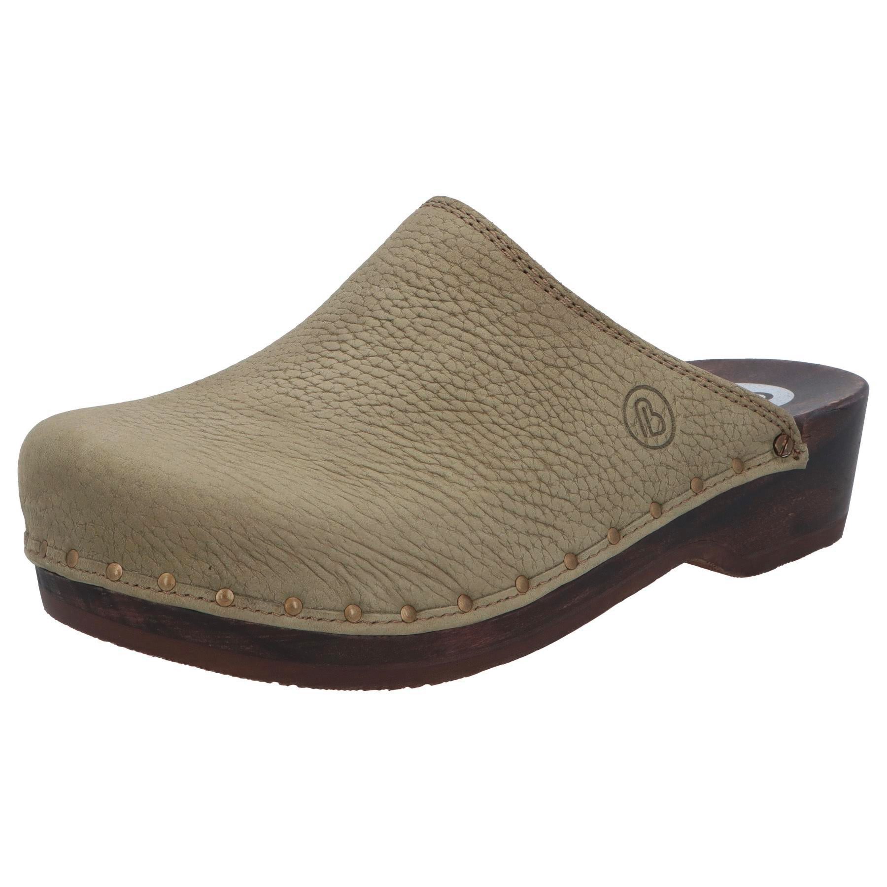 BERKEMANN Berkemann Erwachsene Holz Natur-Toeffler Clogs Led Шльопанці