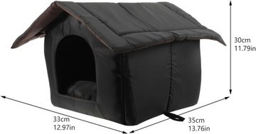 UE Stock Hundehütte Waschbares Haustierbett, Stoffmaterial 35x33x30cm Schwarz *** BESTER PREIS ***