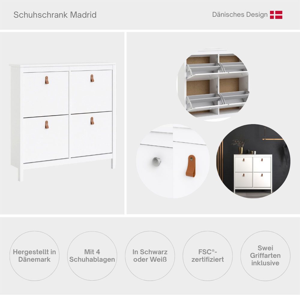 Home affaire Schuhschrank Madrid, Schuhaufbewahrung mit günstig online kaufen