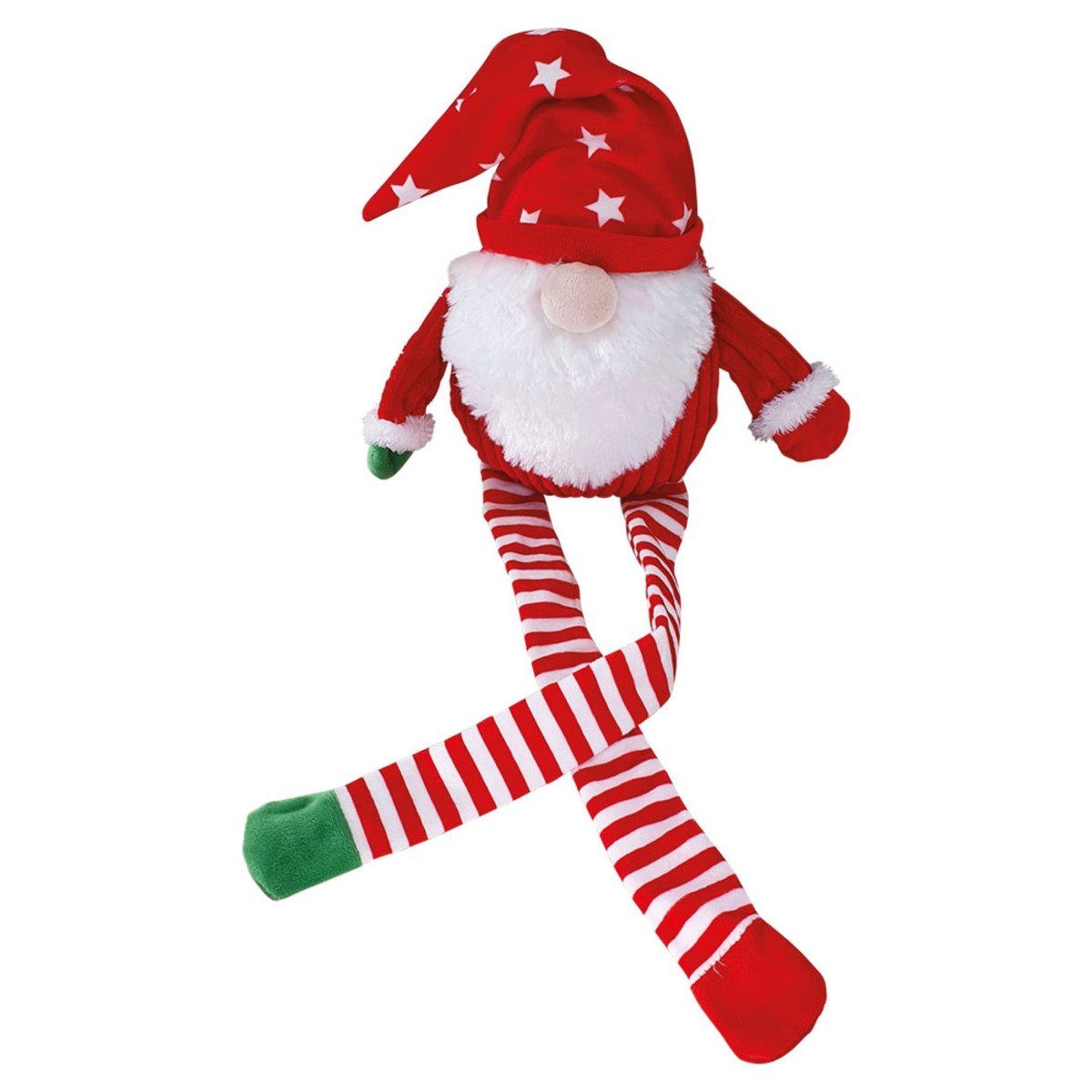 Nobby Tierkuscheltier Hundespielzeug Xmas Weihnachtswichtel rot/weiß günstig online kaufen