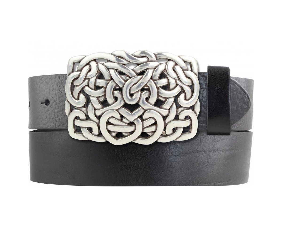 BELTINGER Ledergürtel Gürtel aus Vollrindleder mit Knoten-Schließe 4,0 cm - Ledergürtel mit (1-St)