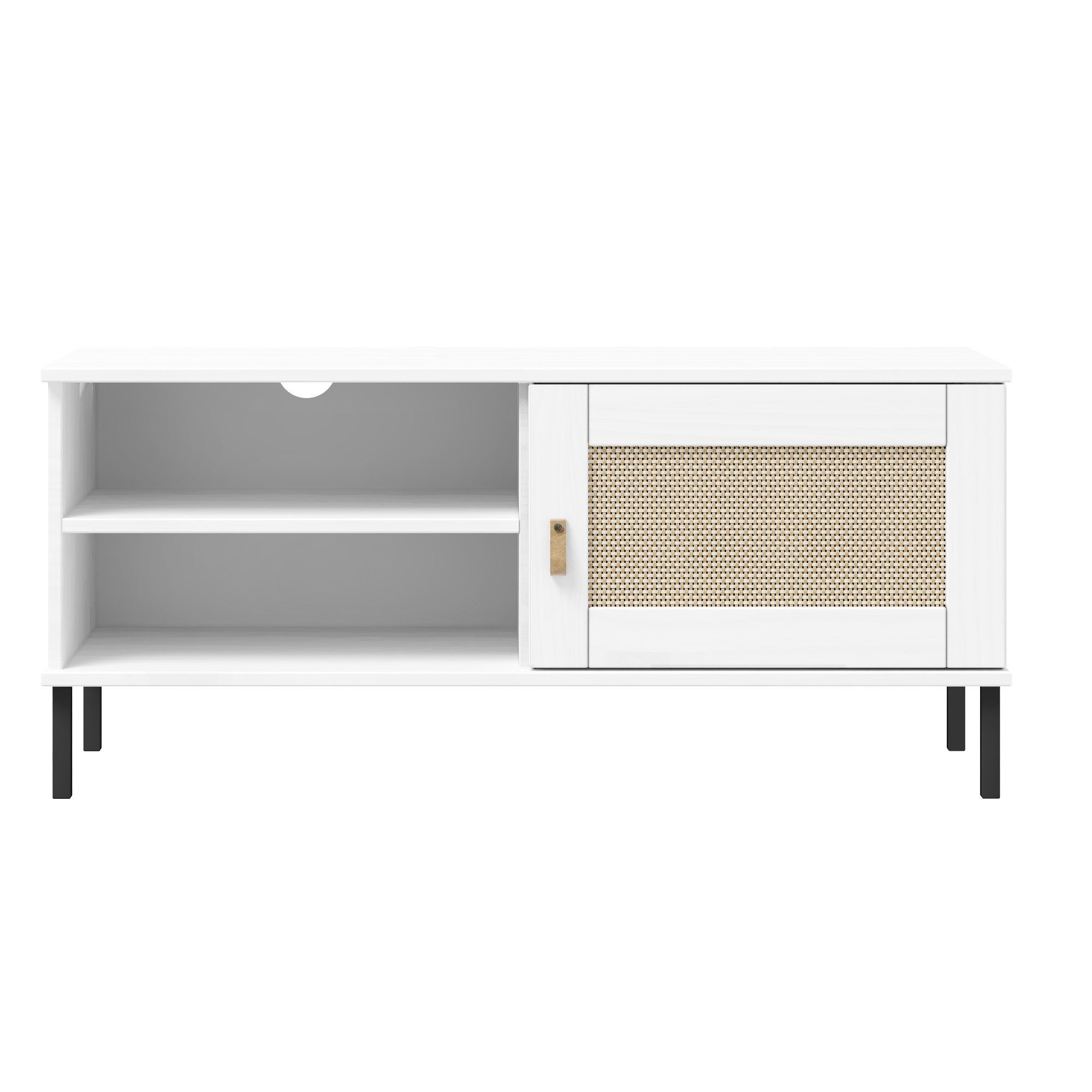 Woodroom TV-Board Valencia, Kiefer massiv lackiert, BxHxT 105x47x40 cm