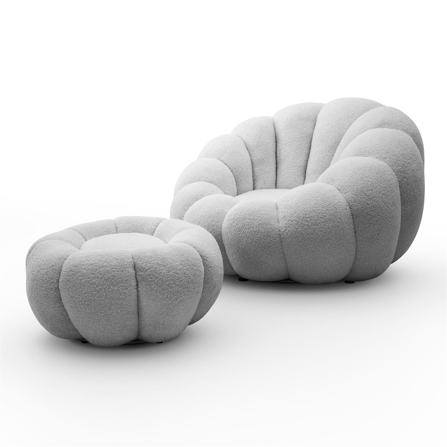 Lookway Drehsessel FLUFFY mit Fußhocker Bequemer günstig online kaufen