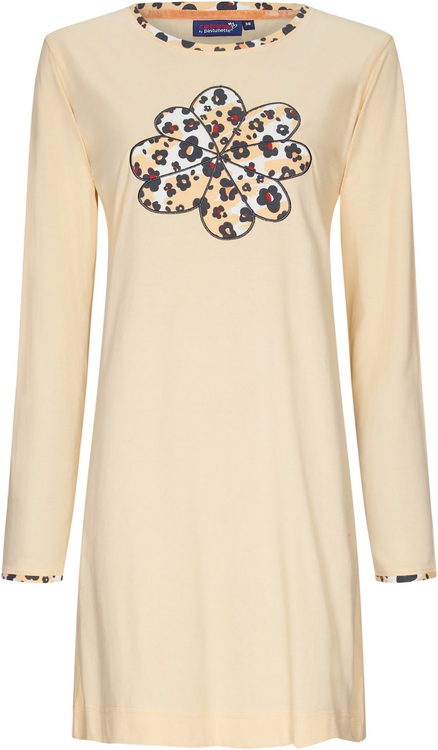 Rebelle Nachthemd Damen Schlafshirt mit langem Arm (1-tlg) Modisches Design