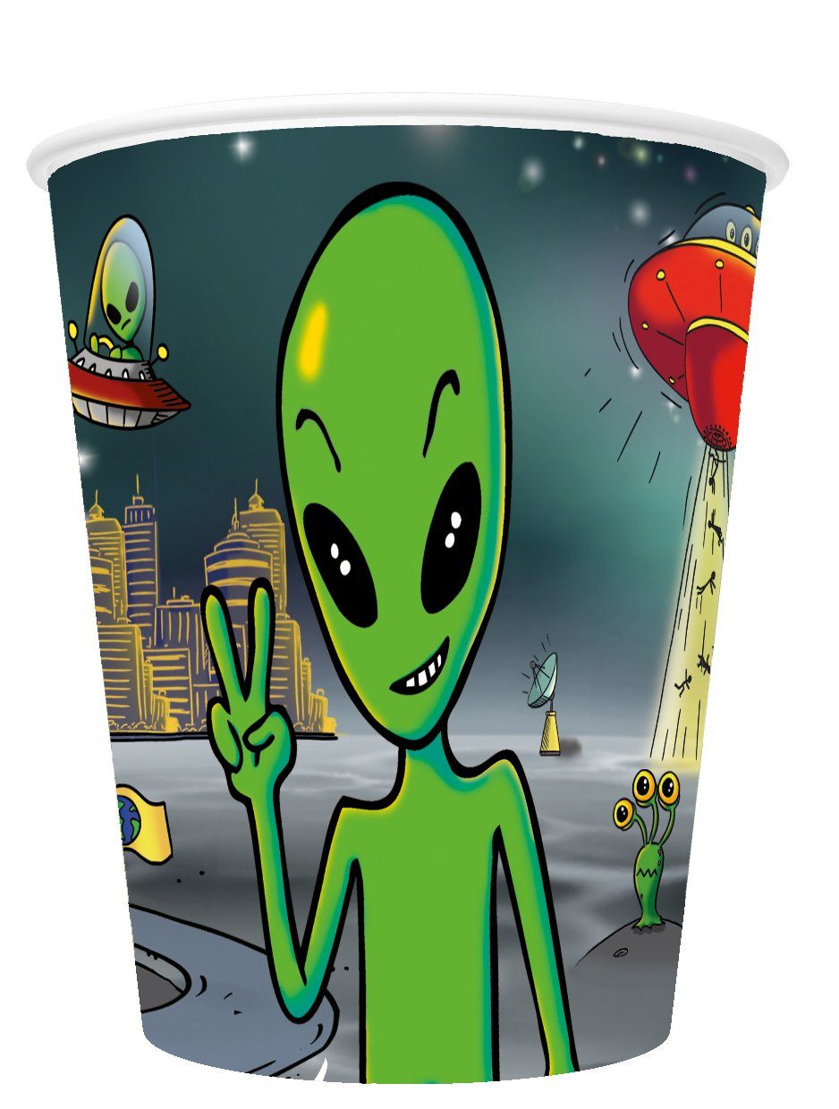 Weltraum Alien Party Partystrolche XXL Kindergeburtstag tlg. Partyset 149 Einweggeschirr-Set