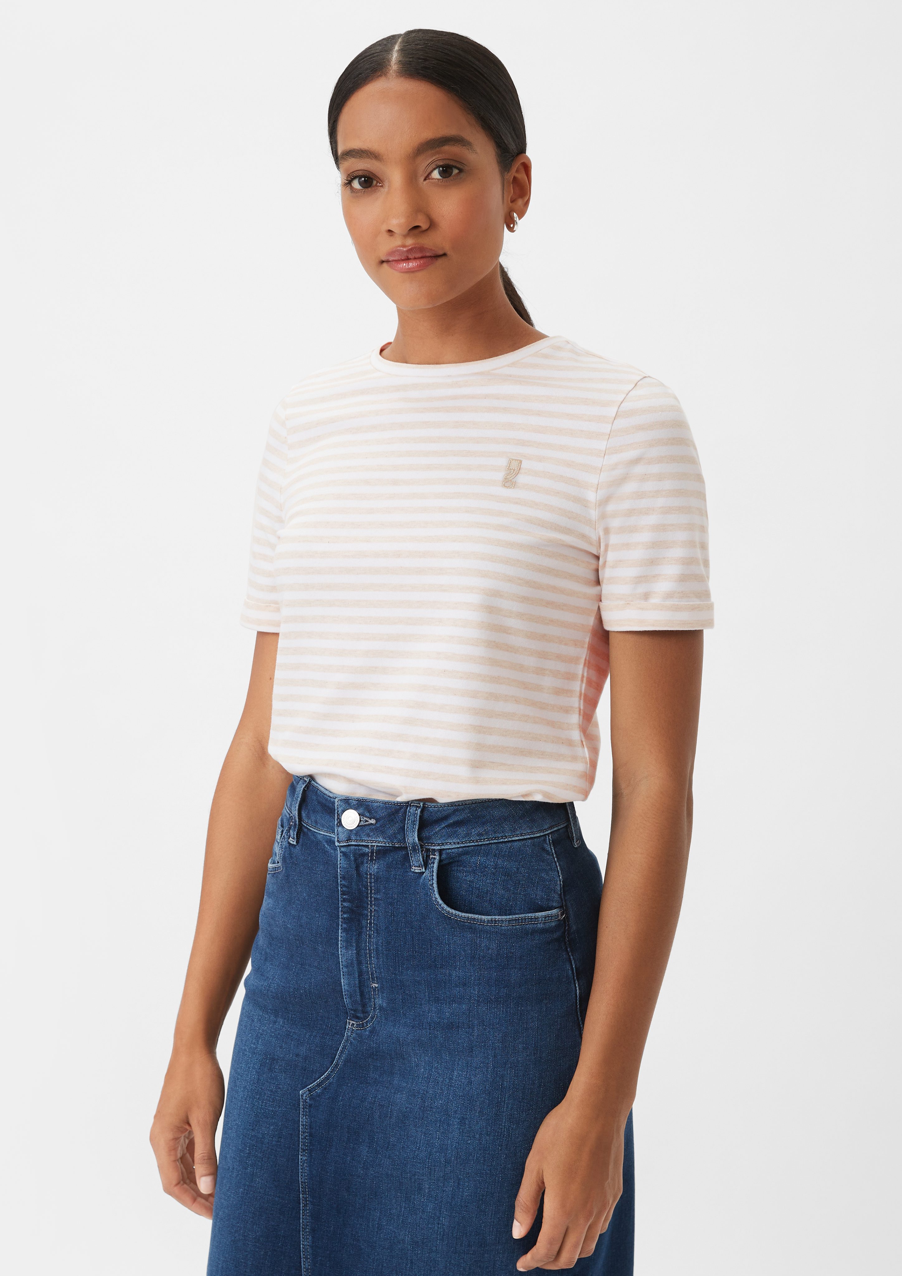 comma casual identity Kurzarmshirt T-Shirt mit günstig online kaufen