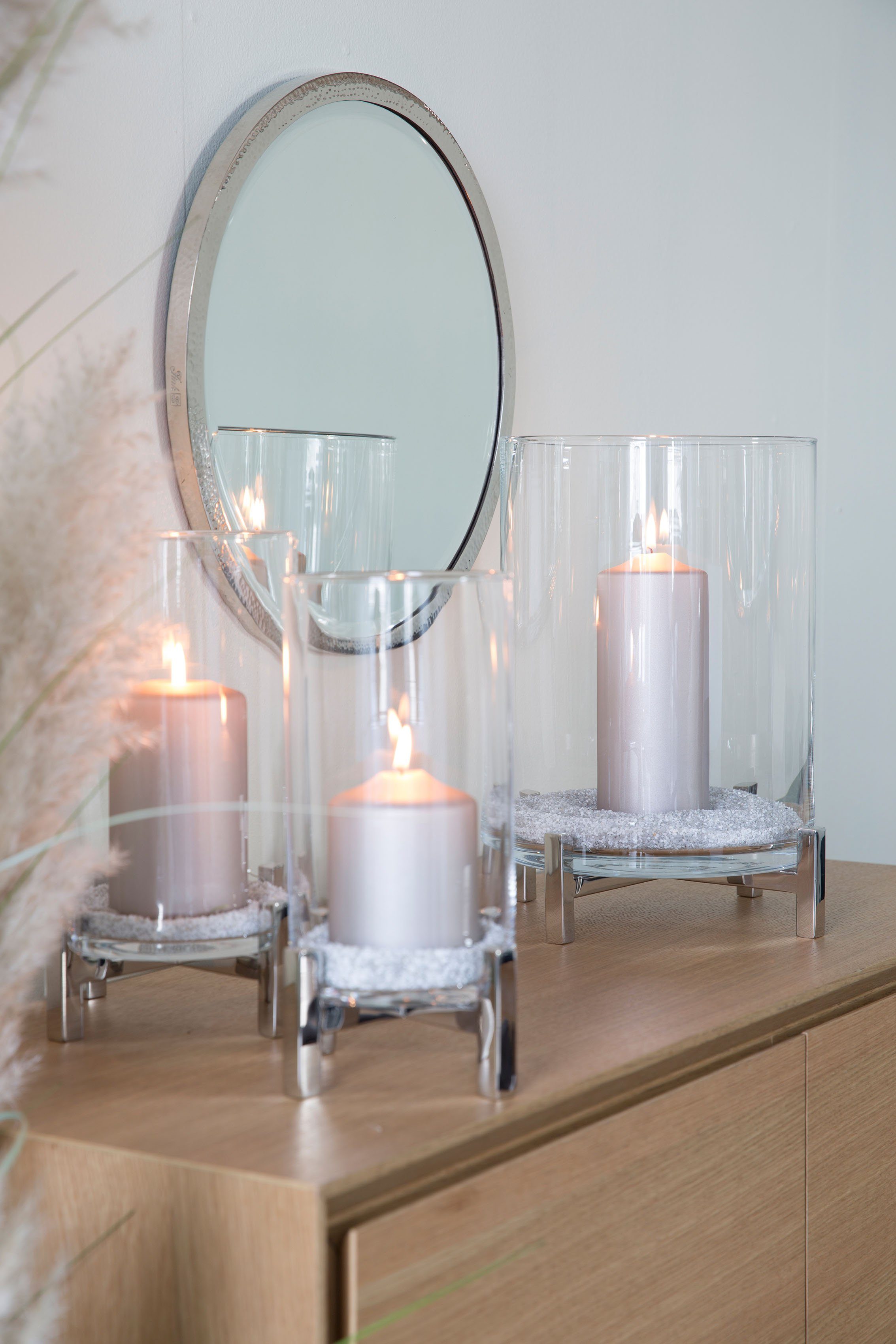Fink Windlicht YONO, Weihnachtsdeko (1 St), aus Edelstahl und Glas