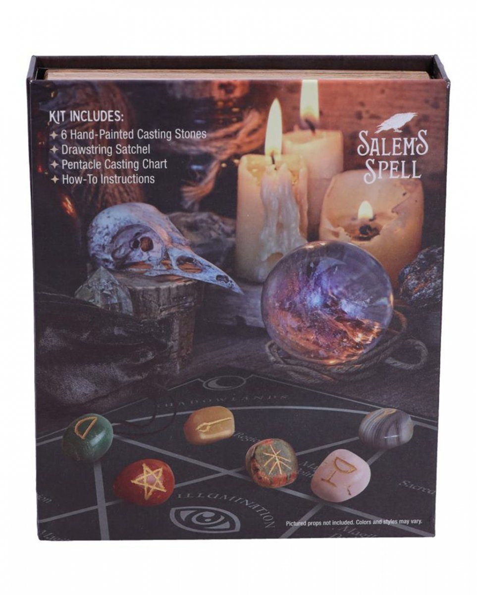 Hexen Zaube Magische Spell Steine Horror-Shop Set Dekofigur Salems & für