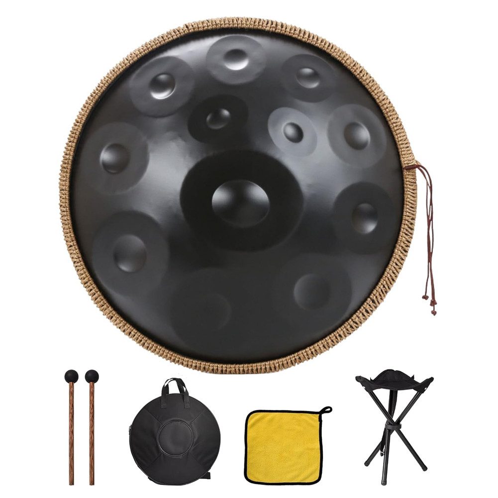 FANNOU Handpan 12-Noten-Handpan für Musikliebhaber, 22Zoll handgefertigte Trommel mit ganzen Sets
