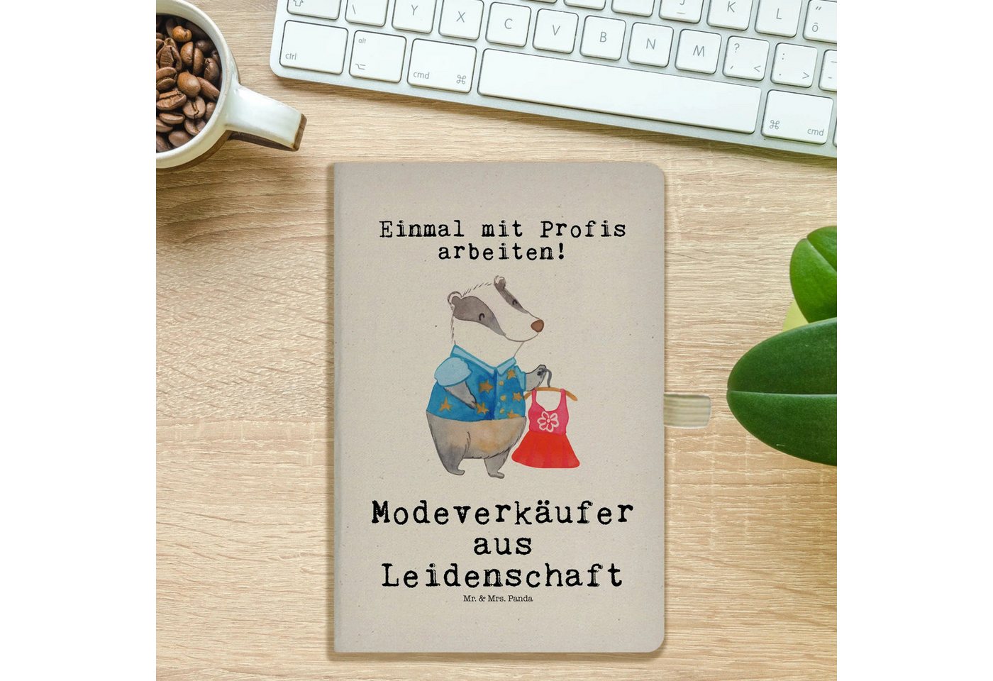 Thumbnail - Mr. & Mrs. Panda Notizbuch Modeverkäufer Leidenschaft - Transparent - Geschenk, Rente, Fashion S Mr. & Mrs. Panda, Flexi...