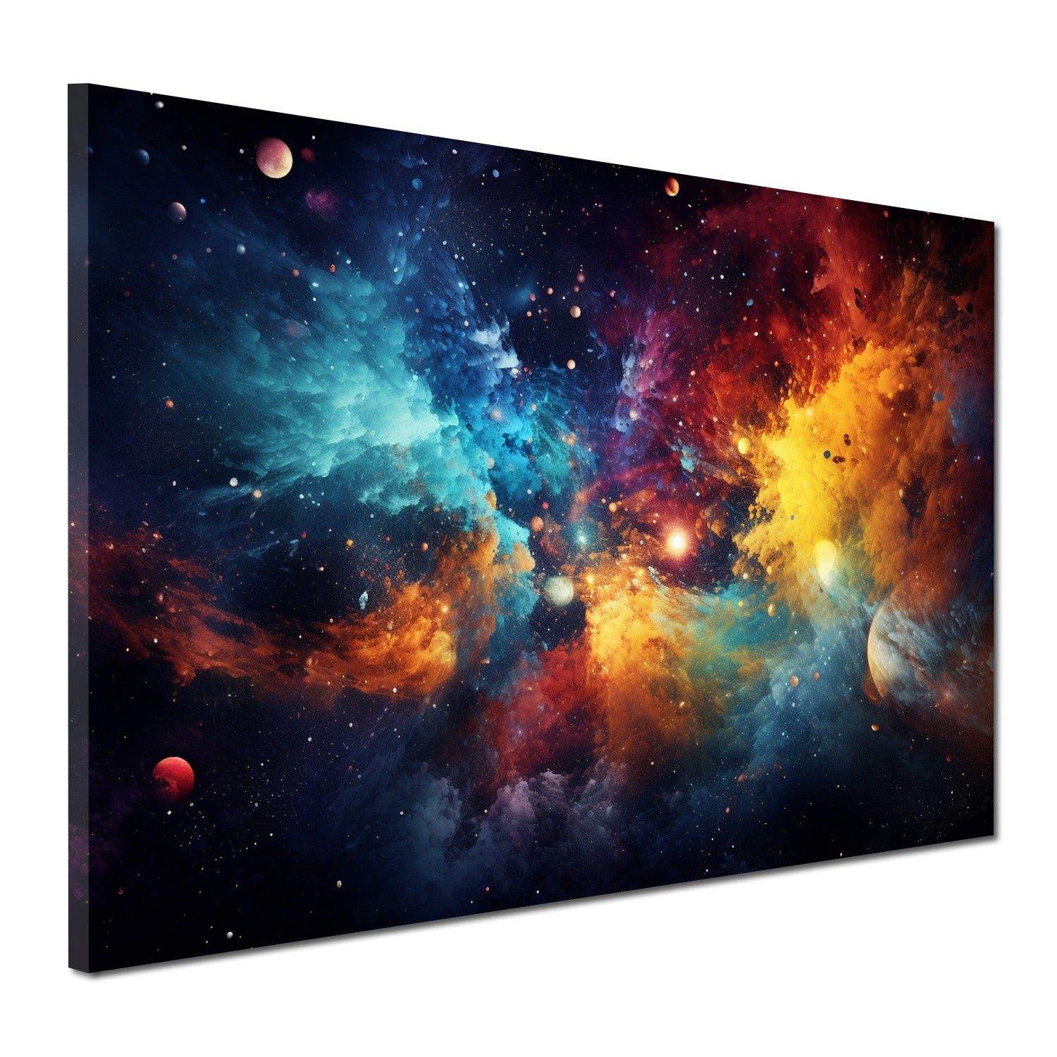 Artedinoi Leinwandbild Weltraum Abstract Style Wandbild Leinwandbild Kunstdruck XL Wanddeko