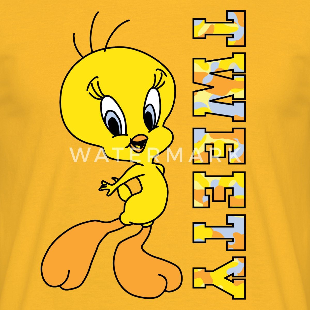 Spreadshirt T-Shirt Looney Tunes Tweety Camouflage günstig online kaufen