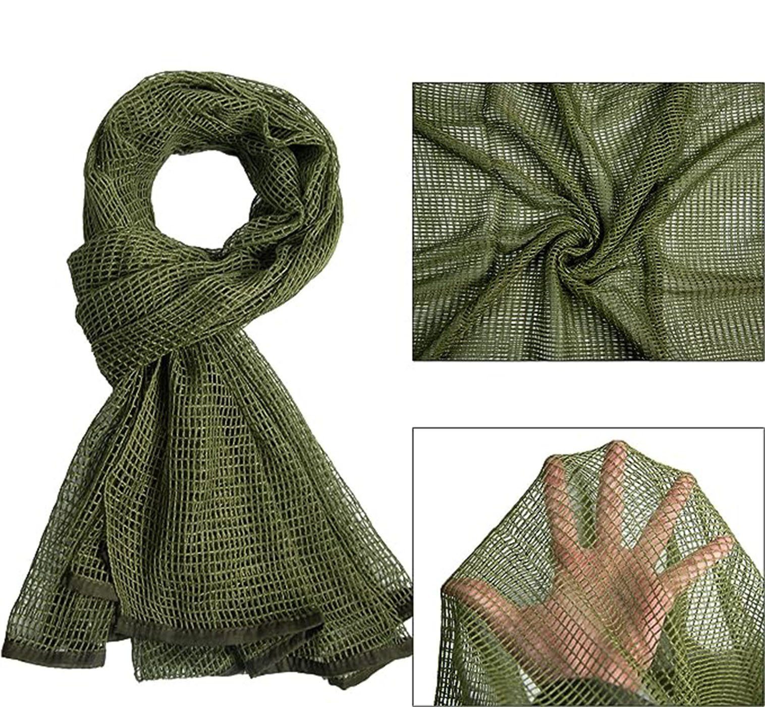 CTGtree Modeschal Netzschal, Schal, Schwarz quadratischer Schal Herren Kopftuch, für