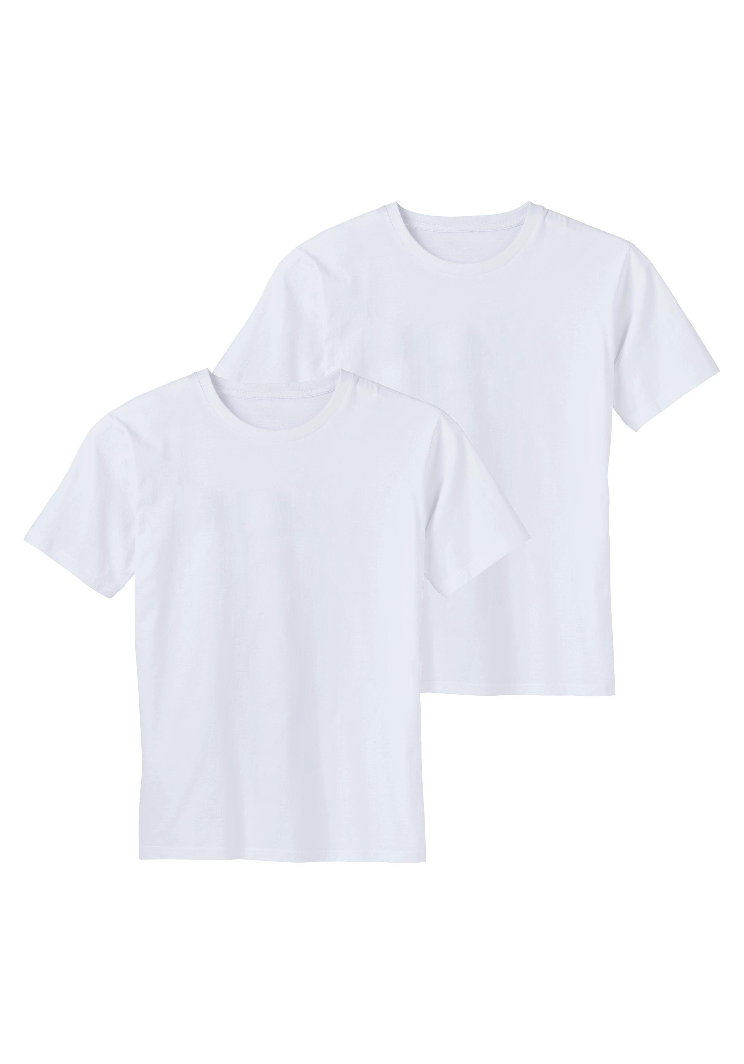 in T-Shirt uni weiß Basic (2er-Pack) Loungewear Bench.