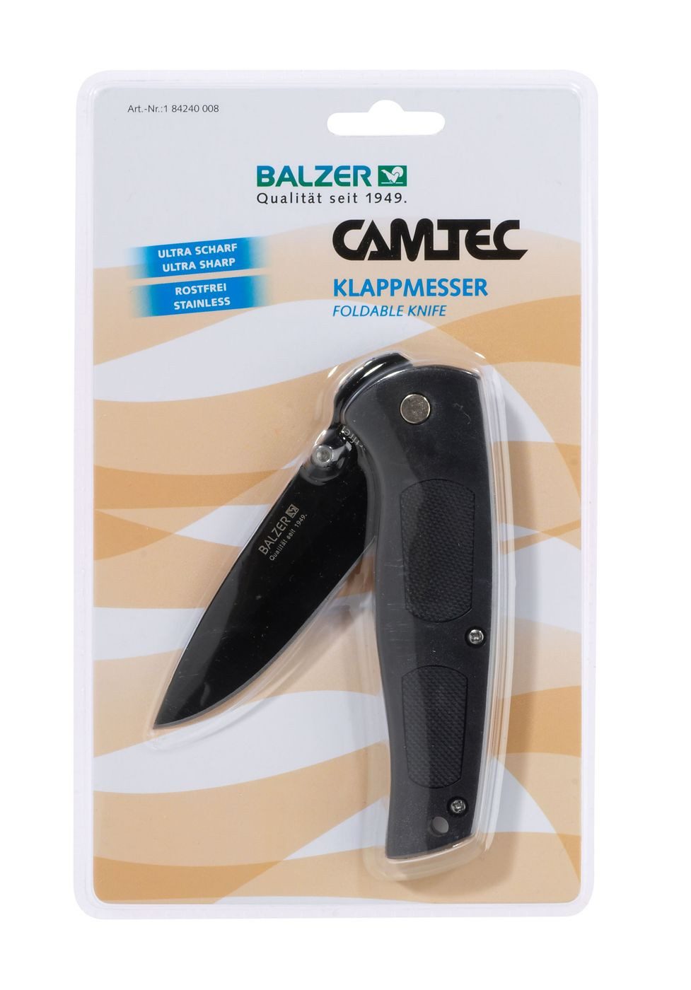 Angelhakenauslöser Balzer Camtec Klappmesser IV 20cm - Angelmesser