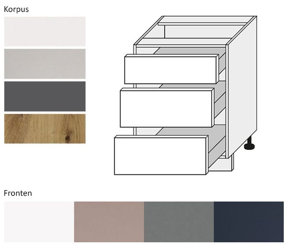 Feldmann-Wohnen Unterschrank Bonn B/T/H: 60 cm günstig online kaufen