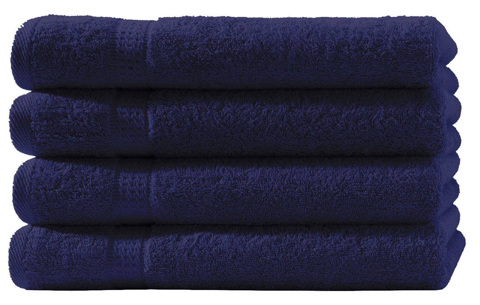 One Home Handtücher Royal, Frottee (4-St), mit Bordüre, saugfähig dunkelblau | Alle Handtücher