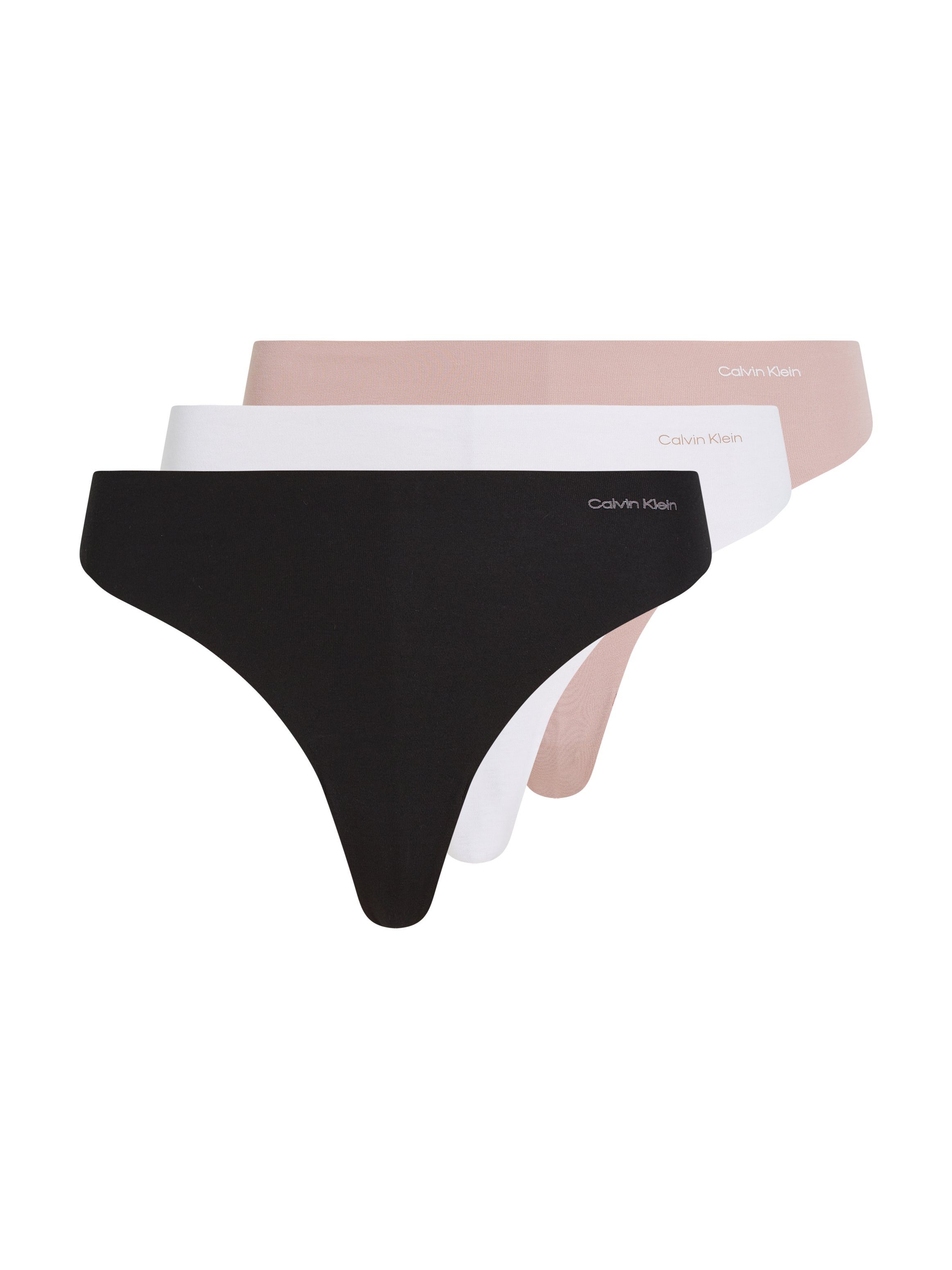 Calvin Klein Underwear Tanga 3 PACK THONG (MID-RISE) (Packung, 3-St., 3er-Pack) mit Logo-Print