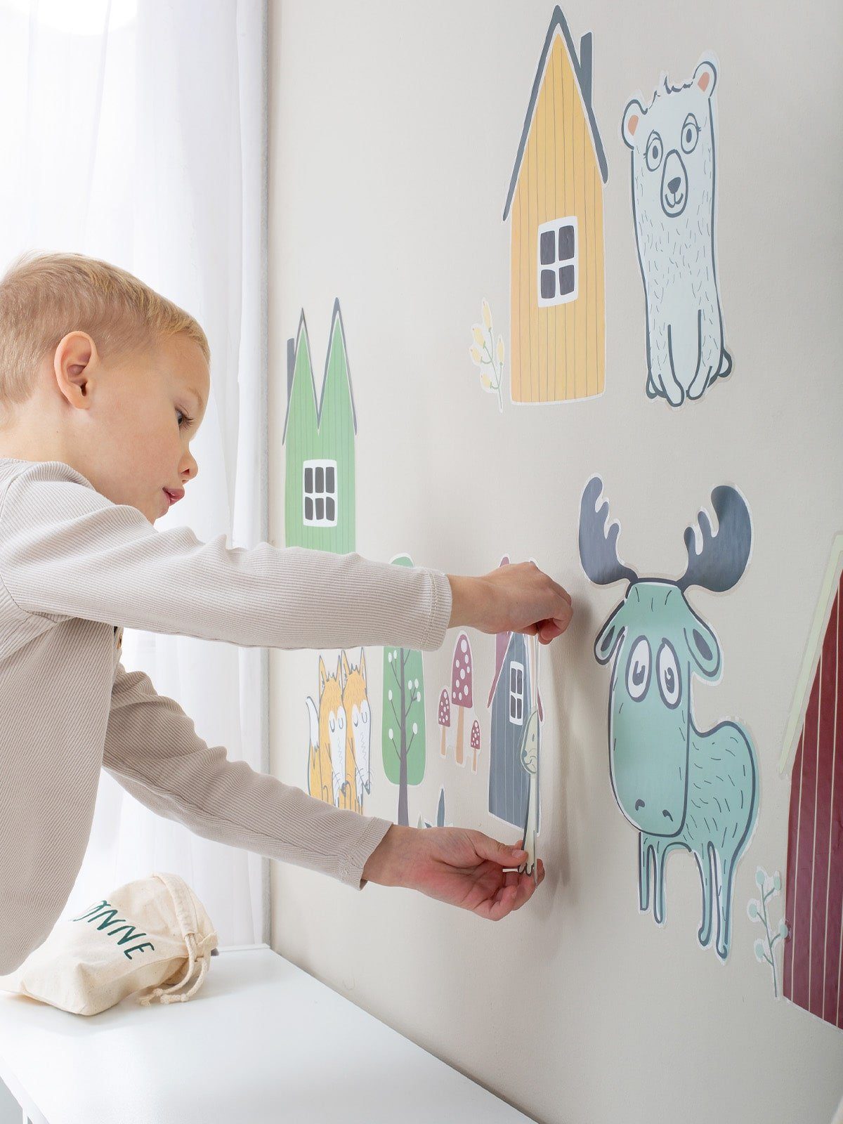 Hej Lønne Wandtattoo Hej Lönne Wandsticker (wp), Wandsticker Kinderzimmer - 2 Bögen à 30 x 80 cm