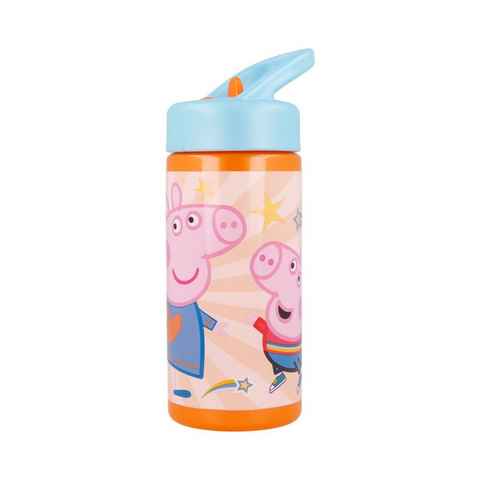 Peppa Pig Trinkflasche Kunststoff Trinkflasche mit Henkel Peppa Schorsch Molly Mieze