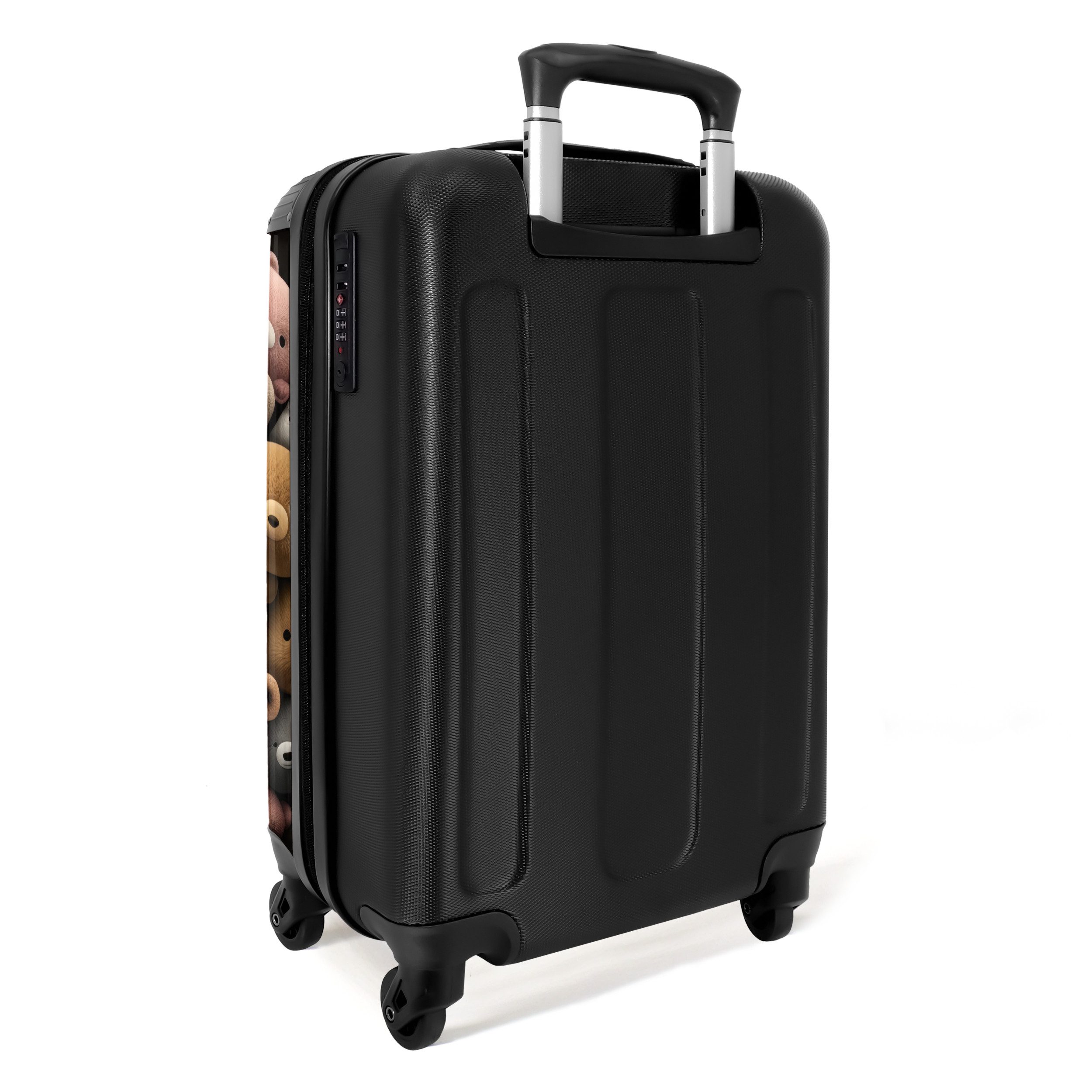 NoBoringSuitcases.com© Kinderkoffer Teddybär - Plüschtier - Tiere - Mädchen - Jungen 55x35x20cm, Kinder Koffer Klein, Trolley Handgepäck, Reisekoffer