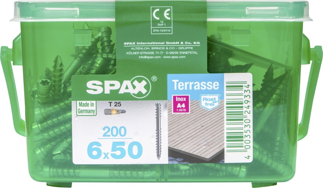 SPAX Terrassenschraube Spax Terrassenschrauben 6.0 x 50 mm TX 25 - 200