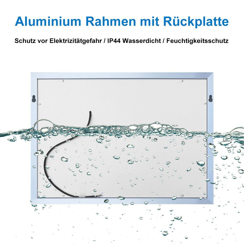 Vergrößerung duschspa 80-140cm Uhr, Badspiegel LED energiesparend, Beschlagfrei Kaltweiß, Touch, 3x Schminkspiegel