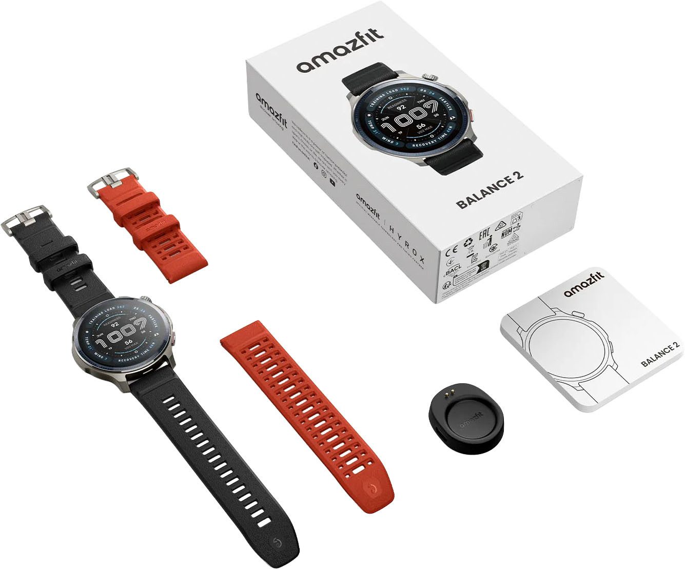 Amazfit Balance 2 Smartwatch (Zepp OS), Hyrox Race Mode schwarz