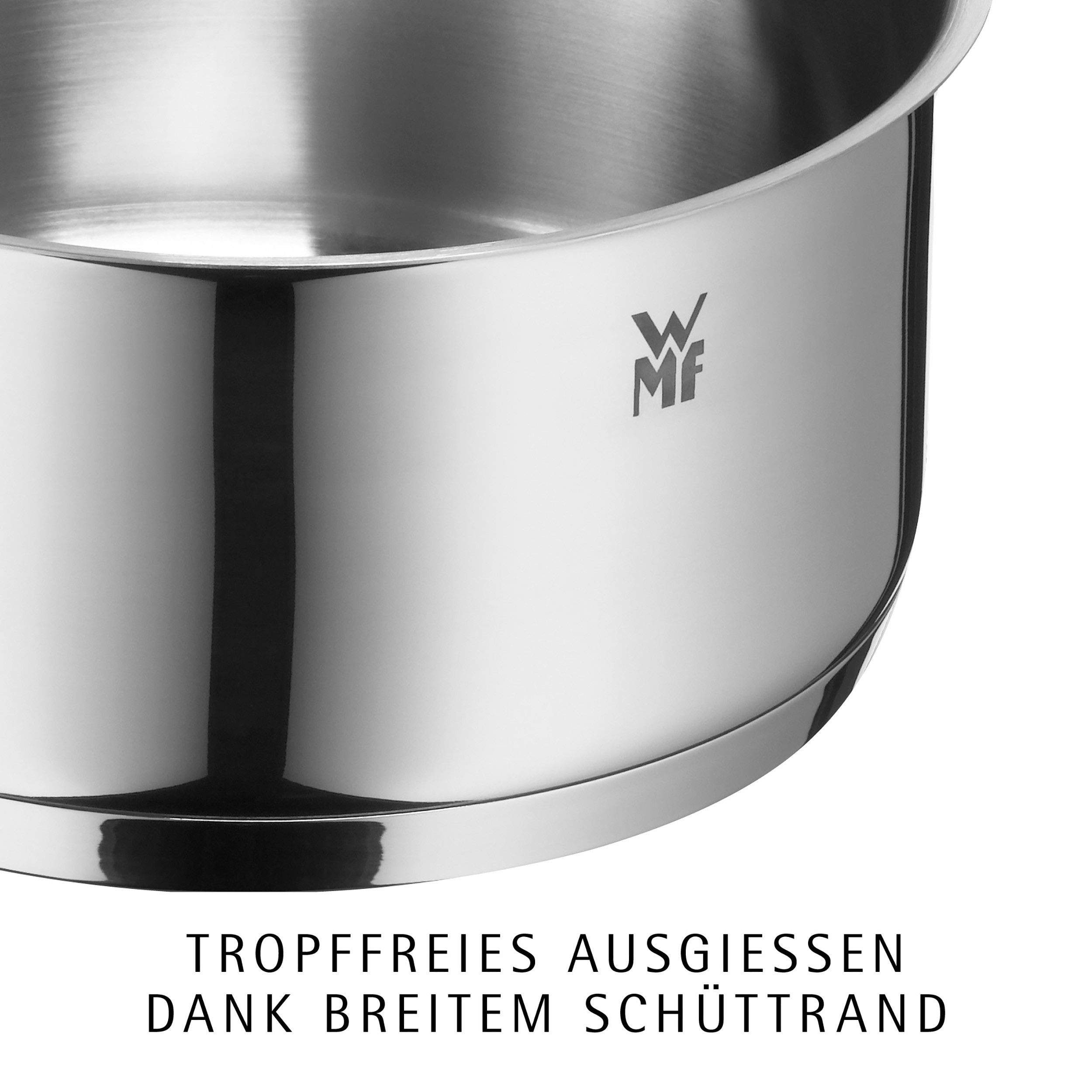 WMF Topf-Set Provence Plus, Kochtopf Set mit Glasdeckel, spülmaschinengeeignet, Cromargan® Edelstahl Rostfrei 18/10 (Set, 11-tlg., 3x Kochtopf Ø 16/20/24cm, 2x Bratentopf Ø 16/20cm, 1 Kasserolle Ø 16cm), hitzebeständig bis 250°C, TransTherm-Allherdboden, poliert, Induktion