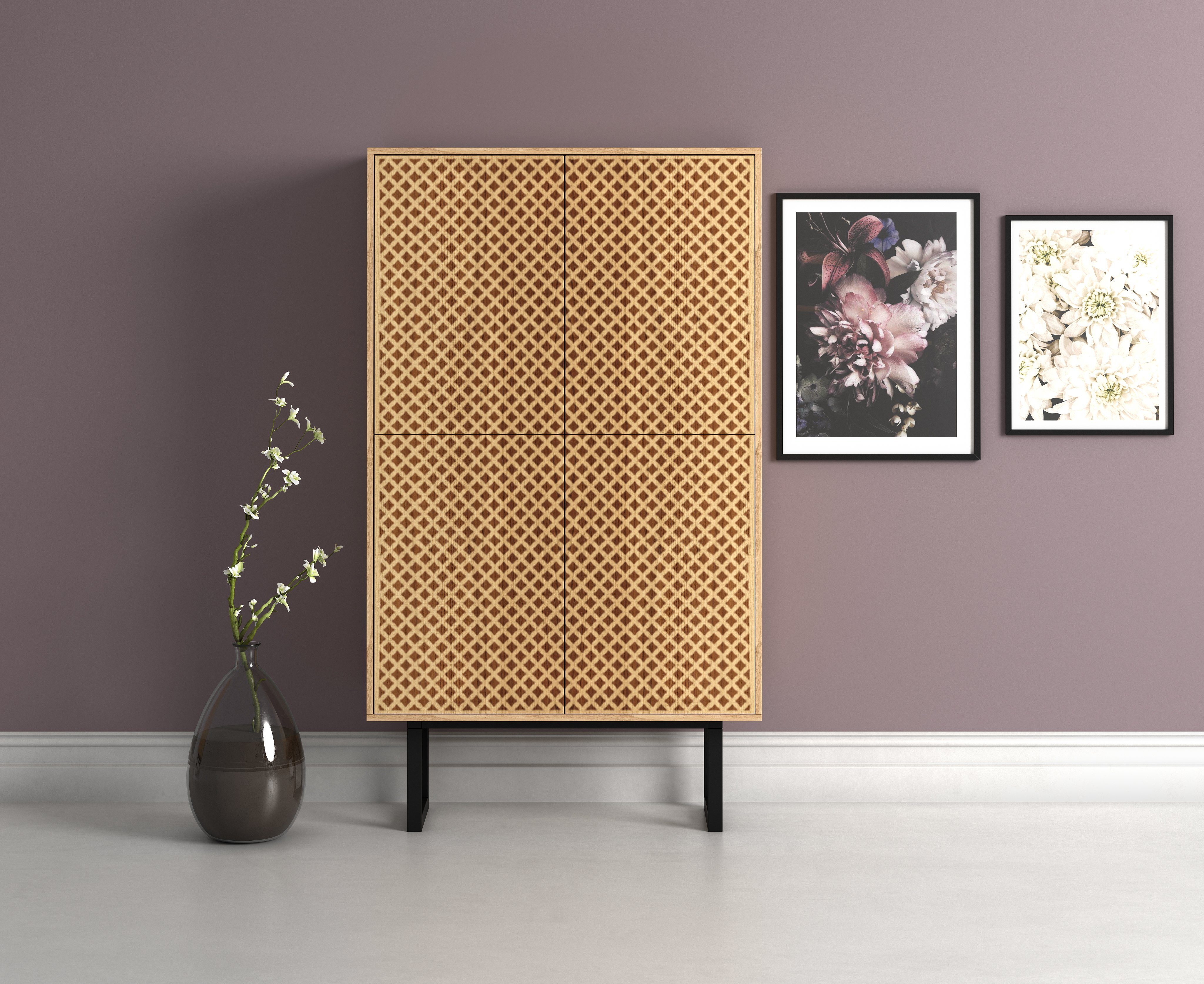 Woodman Highboard, Kommode im skandinavischen Design, FSC®-zertifiziert