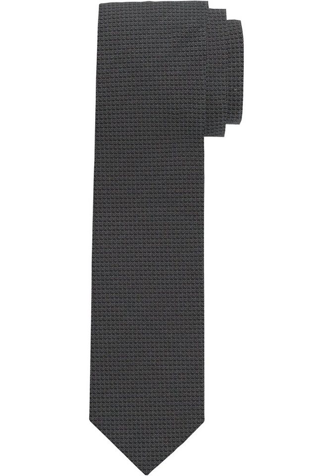 OLYMP Krawatte Krawatte mit Minimalmuster, Optimal zu Arbeits- und  Abendgarderobe